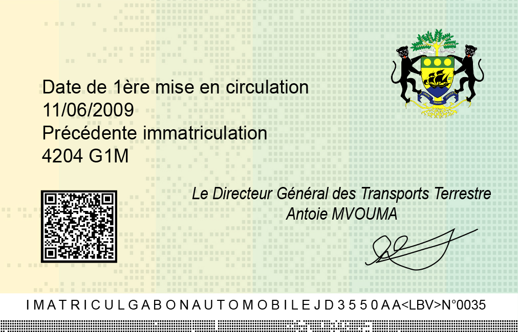 Certificat carte A verso