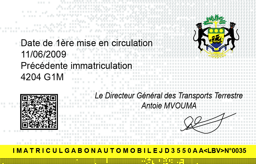 Certificat carte BB verso