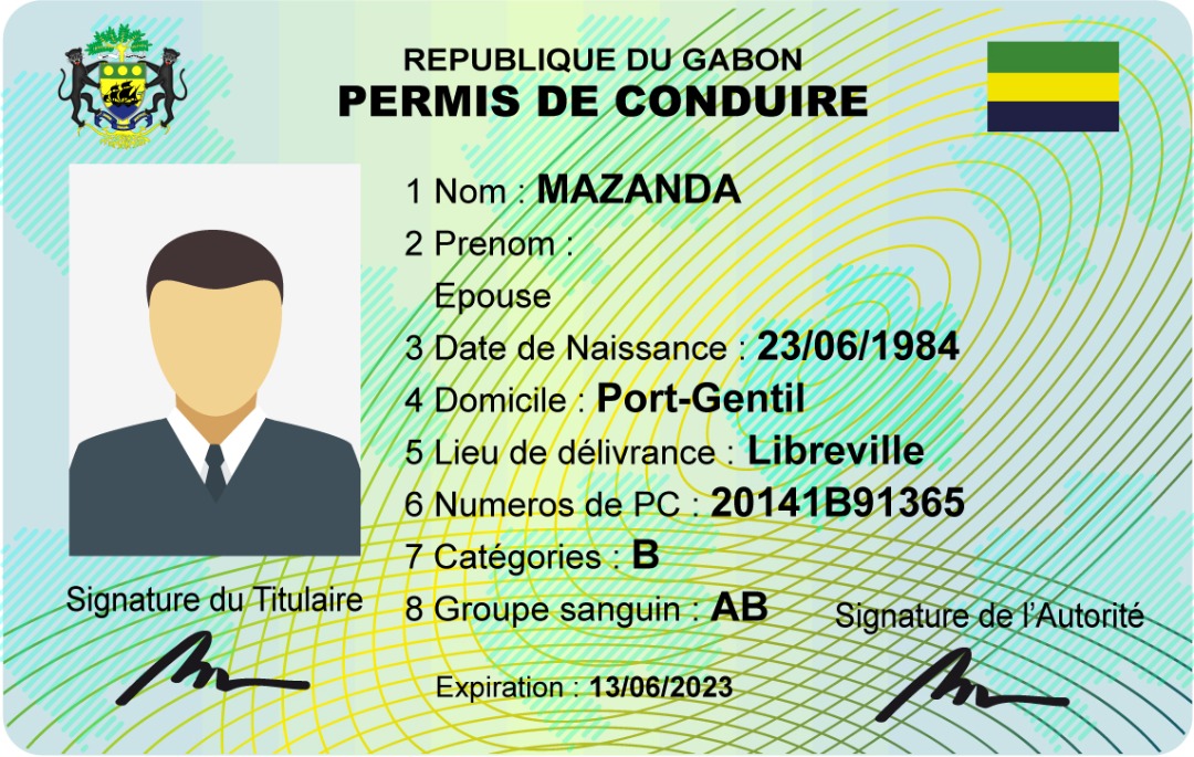 Permis modèle 2 recto